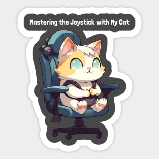 Cat gaming Sticker